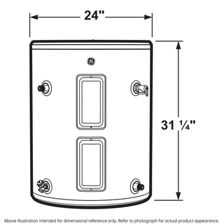 GE® 26 Gallon Side Port Lowboy Electric Water Heater