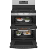 GE Profile™ 30" Free-Standing Gas Double Oven Convection Fingerprint Resistant Range with No Preheat Air Fry