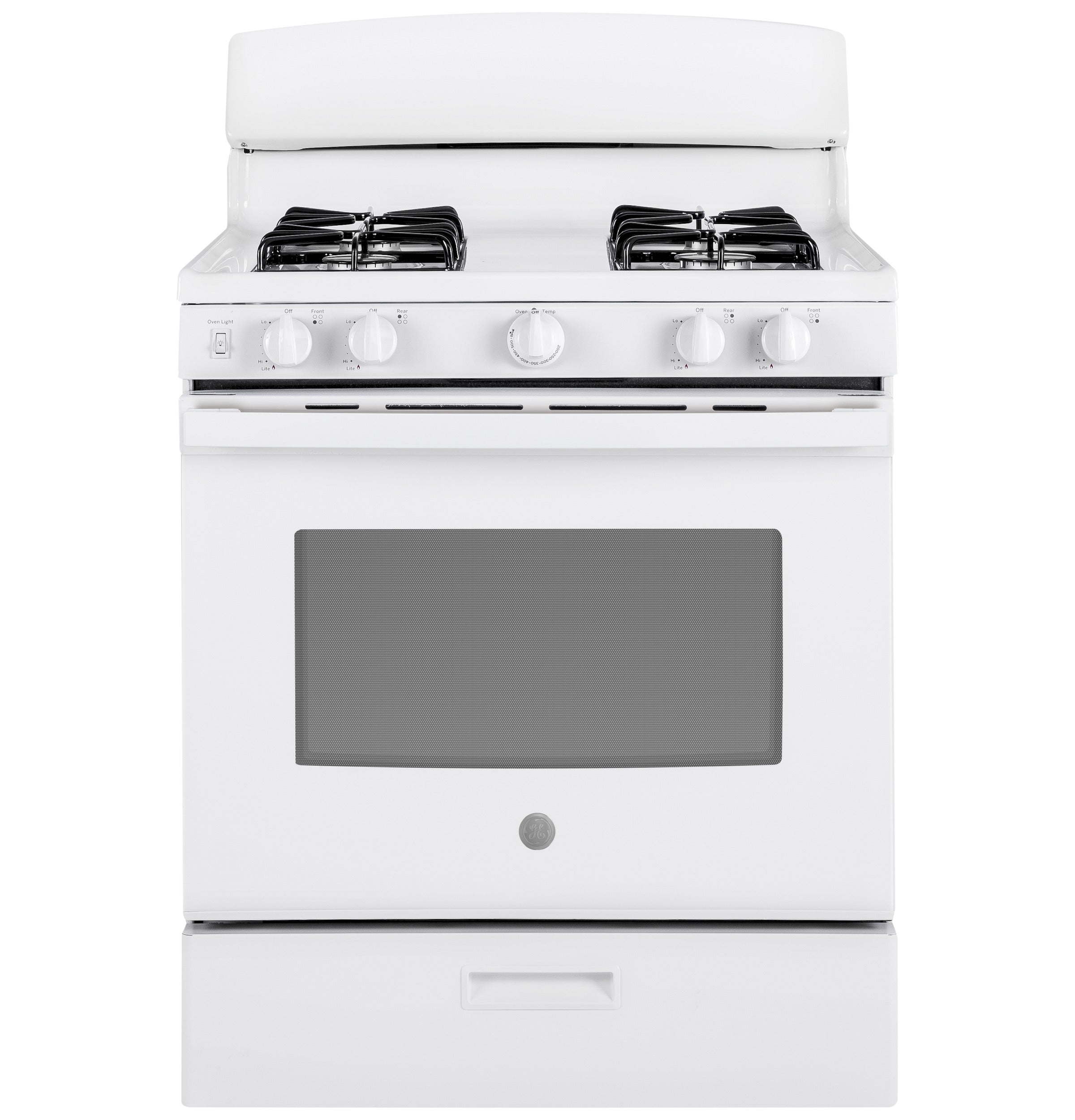 GE JGBS30DEK6WW 30-Inch Freestanding Gas Range in White – view 1