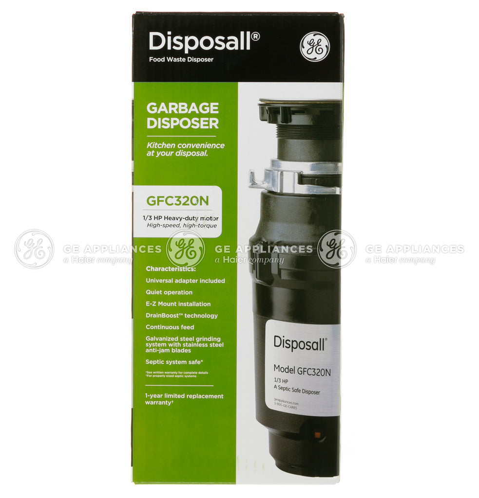 GE1/3 HP Continuous Feed Garbage Disposer Non-Corded