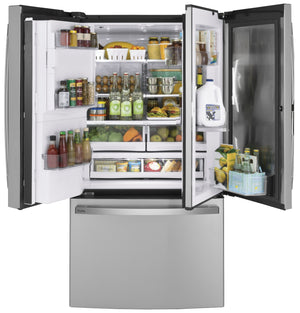 GE Profile™ Series 27.7 Cu. Ft. Fingerprint Resistant French-Door Refrigerator with Door In Door and Hands-Free AutoFill