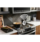 GE Profile™ 30" Free-Standing Gas Double Oven Convection Fingerprint Resistant Range with No Preheat Air Fry