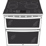 GE Profile™ 30" Smart Slide-In Electric Double Oven Convection Fingerprint Resistant Range