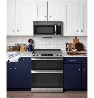 GE® 30" Slide-In Electric Convection Double Oven Range