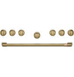 Café™ 36" Brushed Brass Handle & Knob Set for Pro Range and Rangetop