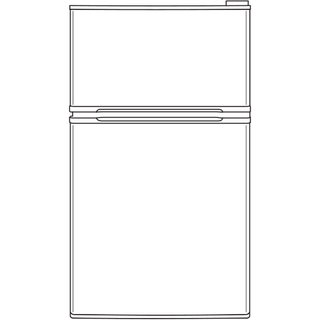 GE® Double-Door Compact Refrigerator