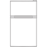 GE® Double-Door Compact Refrigerator