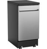 GE® 18" Stainless Steel Interior Portable Dishwasher with Sanitize Cycle