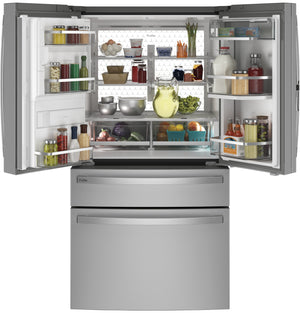 GE Profile™ 27.9 Cu. Ft. Smart Fingerprint Resistant 4-Door French-Door Refrigerator with Door In Door