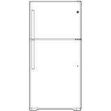 GE® ENERGY STAR® 16.6 Cu. Ft. Top-Freezer Refrigerator