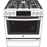 GE Profile™ 30" Smart Slide-In Front-Control Gas Range with No Preheat Air Fry