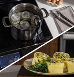 GE Profile™ 30" Smart Slide-In Fingerprint Resistant Front-Control Induction and Convection Range with No Preheat Air Fry