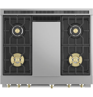 Monogram 36" All Gas Professional Range with 4 Burners and Griddle (Natural Gas)