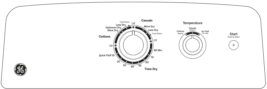 GE® 6.2 cu. ft. Capacity aluminized alloy drum Gas Dryer