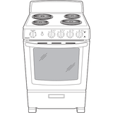 Hotpoint® 24" Free-Standing Front-Control Electric Range
