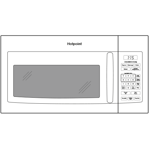 Hotpoint® 1.6 Cu. Ft. Over-the-Range Microwave Oven