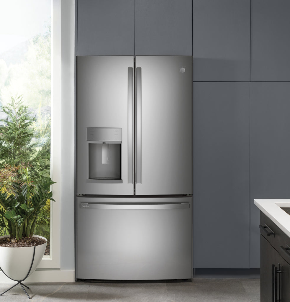 GE Profile™ Series 27.7 Cu. Ft. Fingerprint Resistant French-Door Refrigerator with Door In Door and Hands-Free AutoFill