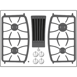 GE Profile™ 30" Built-In Gas Downdraft Cooktop