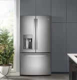 GE Profile™ Series ENERGY STAR® 22.1 Cu. Ft. Smart Counter-Depth Fingerprint Resistant French-Door Refrigerator with Keurig® K-Cup® Brewing System