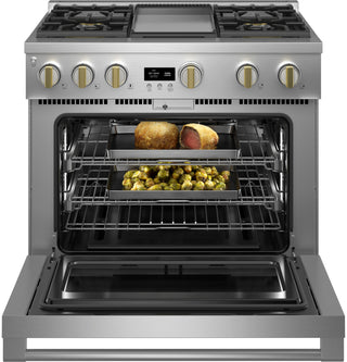 Monogram 36" All Gas Professional Range with 4 Burners and Griddle (Natural Gas)
