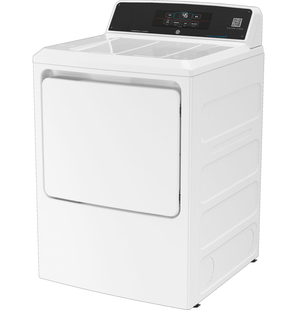 GE® 7.4 cu. ft. Capacity Electric Dryer with Sensor Dry, Built-In App Payment System and Optional Coin Drop, Front Serviceability and 5-Year Warranty
