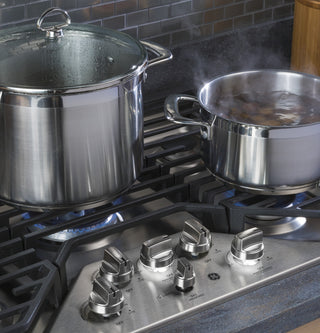 GE Profile™ 30" Built-In Tri-Ring Gas Cooktop with 5 Burners and Included Extra-Large Integrated Griddle