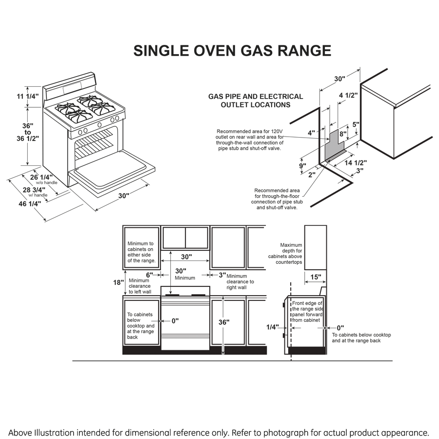 GE® 30" Free-Standing Gas Range