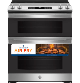 GE® 30" Slide-In Electric Convection Double Oven Range