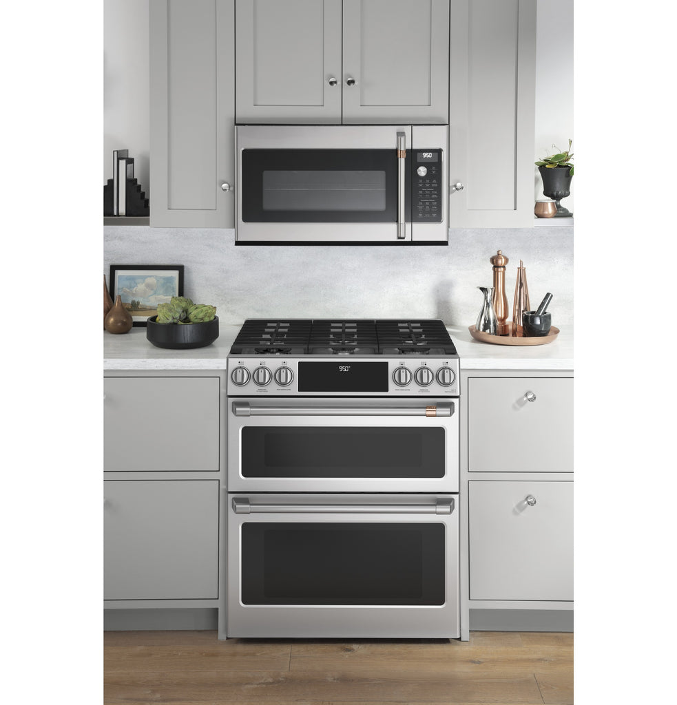 Café™ 30" Smart Slide-In, Front-Control, Dual-Fuel, Double-Oven Range with Convection