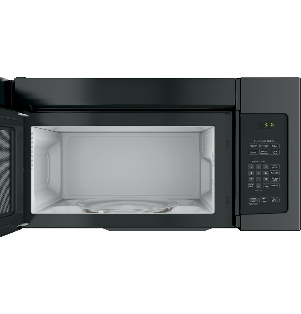 Ge 1.6 cu ft store microwave over the range