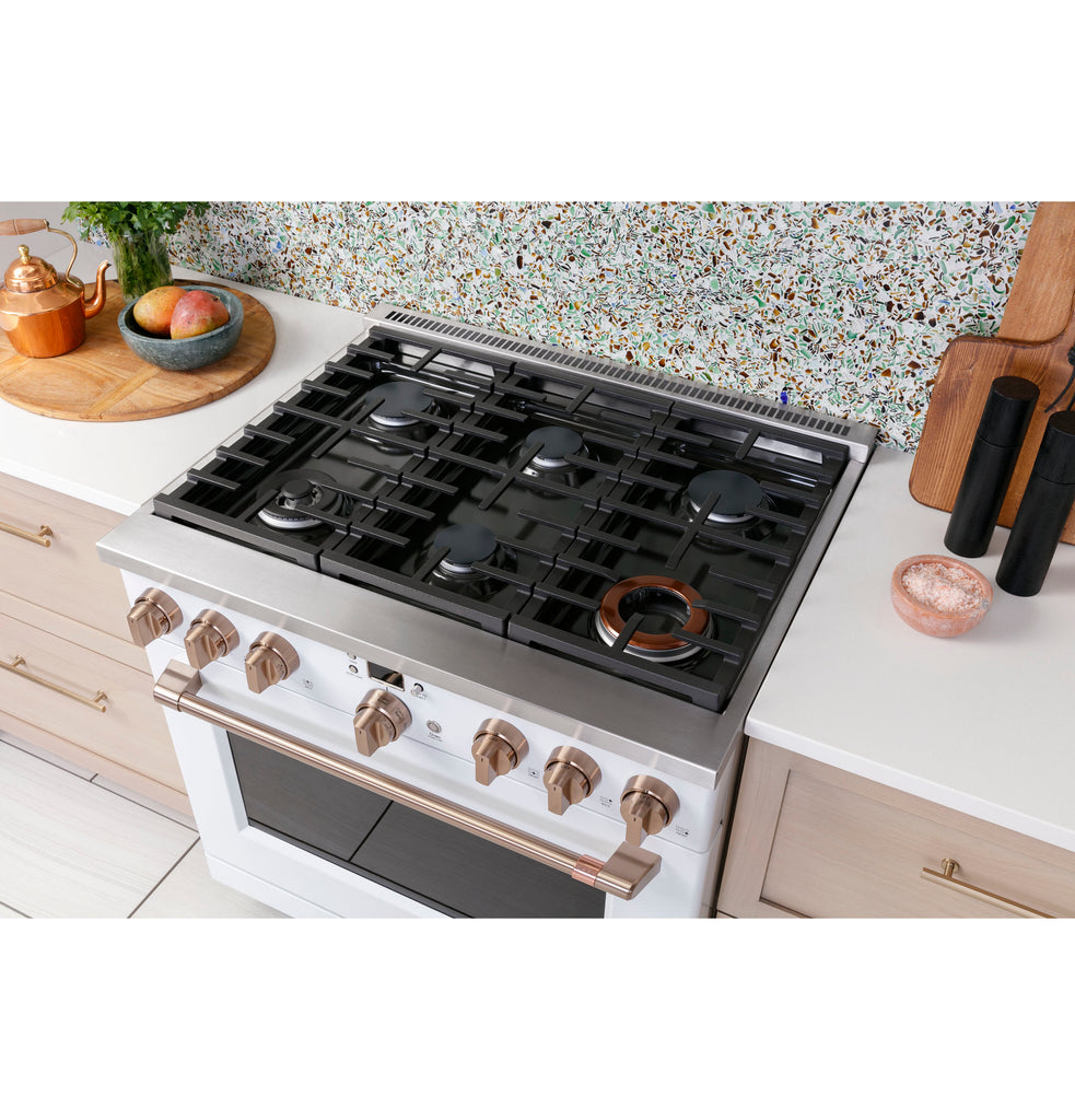 Café™ 36" Smart All-Gas Commercial-Style Range with 6 Burners (Natural Gas)