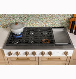 Café™ 48" Commercial-Style Gas Rangetop with 6 Burners and Integrated Griddle (Natural Gas)