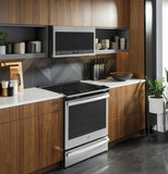 GE Profile™ 30" Smart Slide-In Electric Convection Fingerprint Resistant Range with No Preheat Air Fry