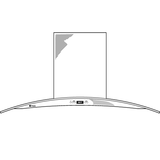 Monogram 36" Glass Canopy Wall-Mounted Hood