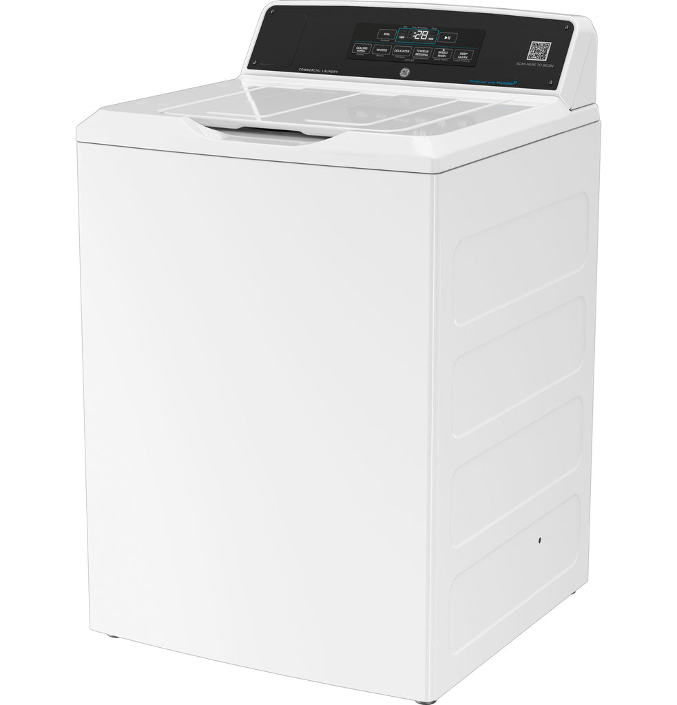 GE® 3.8 cu. ft. Capacity Commercial Washer with Built-In App Payment System and Optional Coin Drop, Stainless Steel Basket, Front Serv