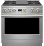 Monogram 36" All Gas Professional Range with 4 Burners and Griddle (Natural Gas)