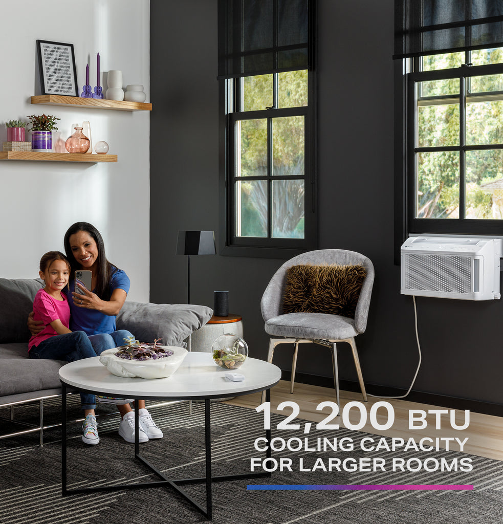 GE Profile ClearView™ 12,200 BTU Inverter Smart Ultra Quiet Window Air ...