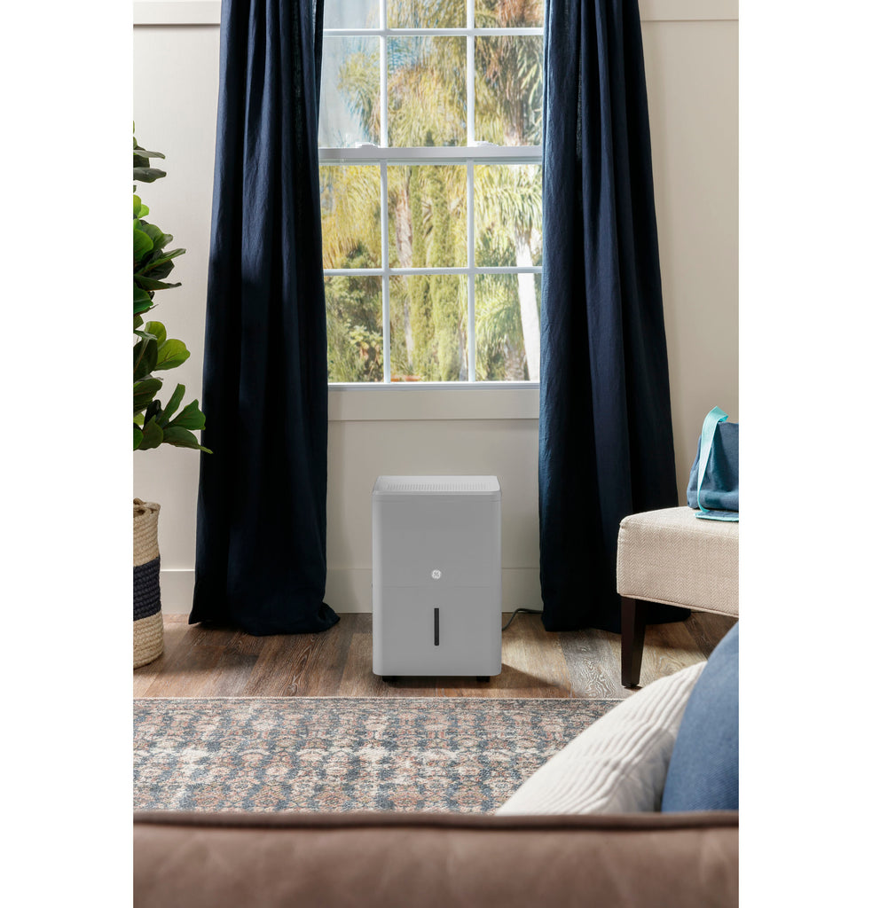 GE® 50 Pint ENERGY STAR® Smart Portable Dehumidifier with Smart Dry for Wet Spaces