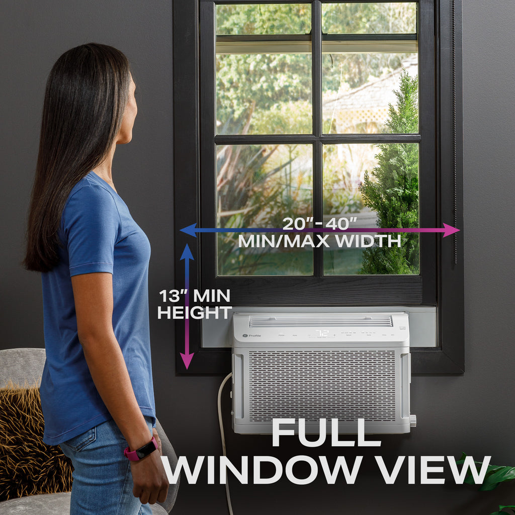 GE Profile ClearView™ 12,200 BTU Inverter Smart Ultra Quiet Window Air ...