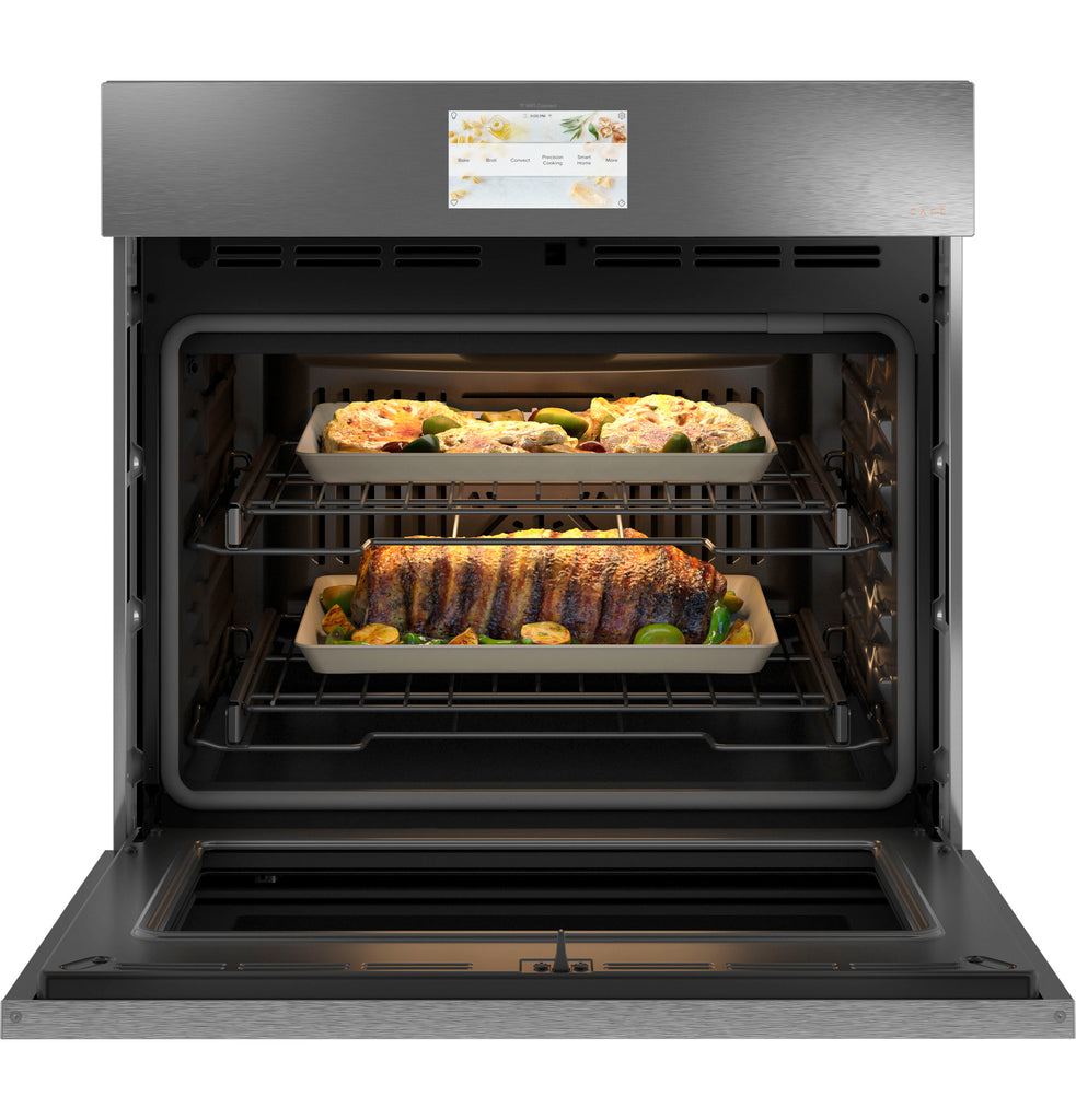 Café™ 30" Smart Built-In Convection Single Wall Oven in Platinum Glass