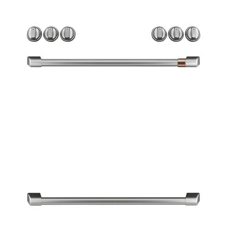 Café™ Front Control Gas Knobs and Handles - Brushed Stainless