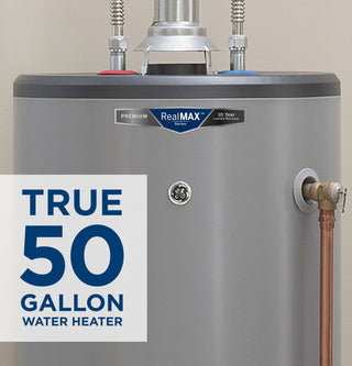 GE RealMAX Premium 50-Gallon Tall Natural Gas Atmospheric Water Heater