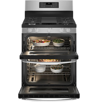 GE® 30" Free-Standing Gas Double Oven Convection Range