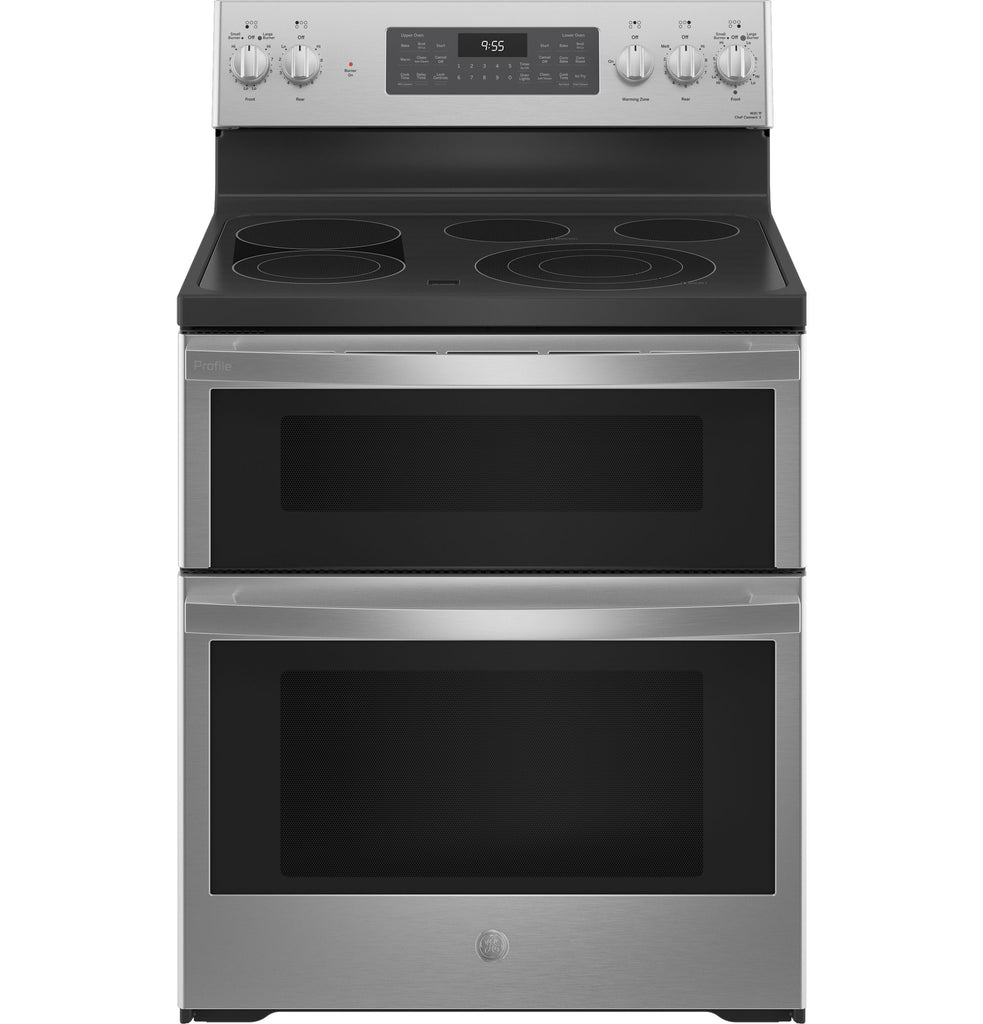 GE Profile™ 30" Smart Free-Standing Electric Double Oven Convection Range with No Preheat Air Fry
