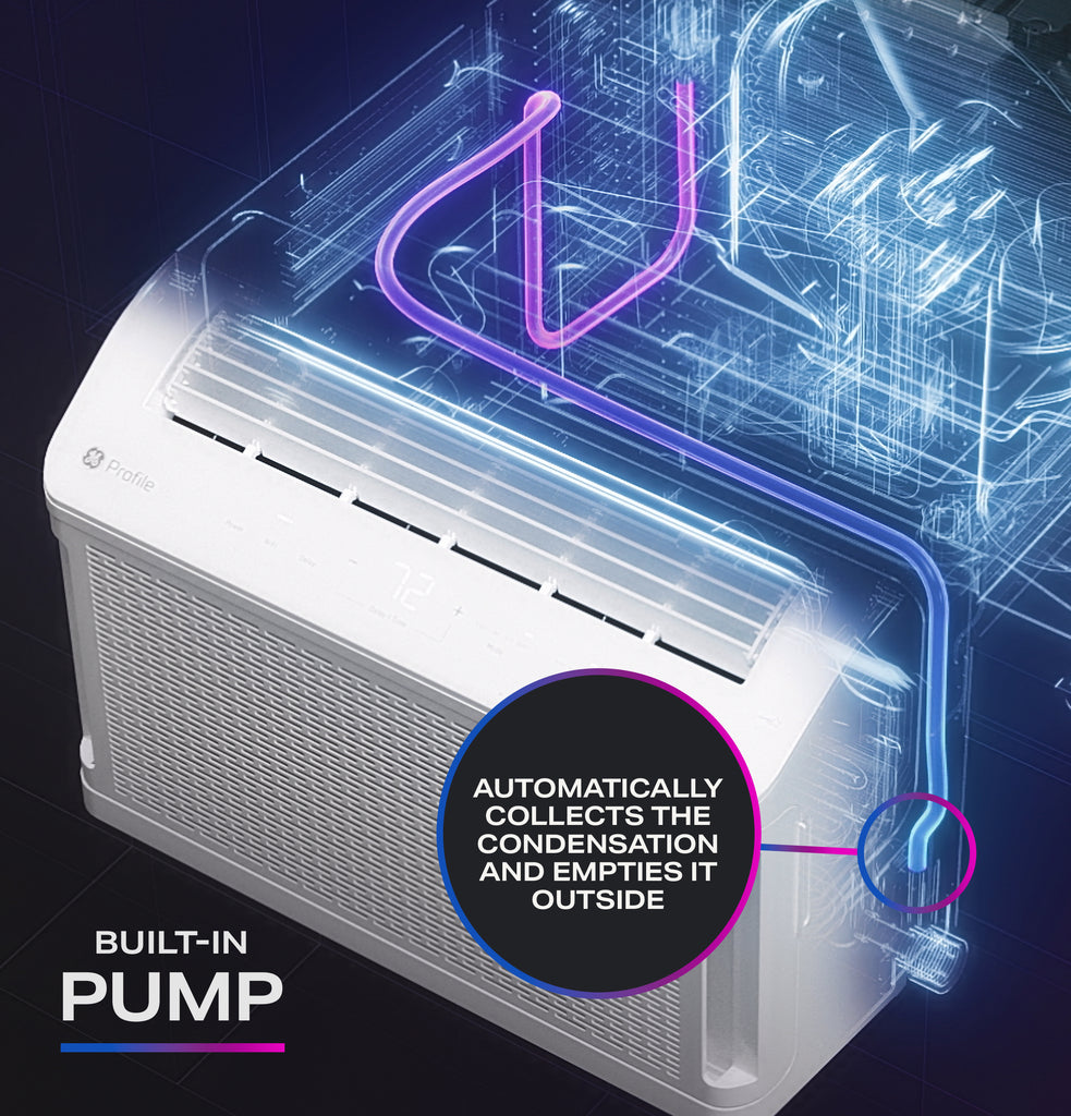 GE Profile ClearView™ 12,200 BTU Inverter Smart Ultra Quiet Window Air ...
