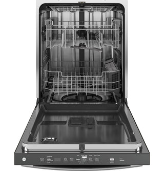 GE® Fingerprint Resistant Top Control with Stainless Steel Interior Dishwasher with Sanitize Cycle